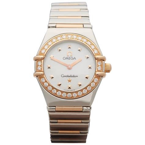 omega constellation ladies second hand|ladies omega constellation diamond bezel.